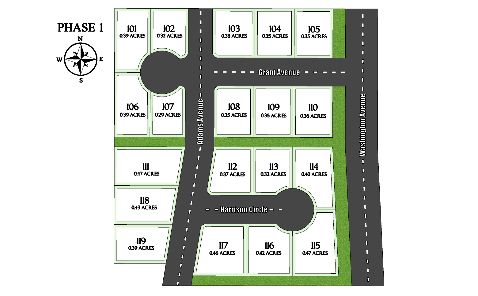 SC Builders Phase 1 lot map